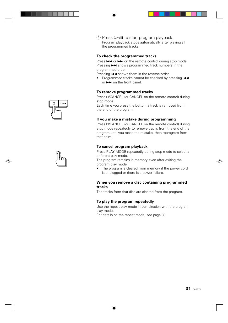 JVC CA-EX70 User Manual | Page 31 / 51