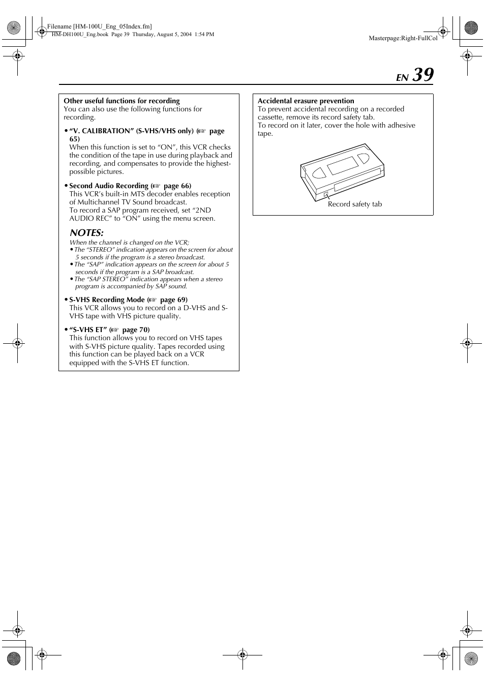 JVC HM-DT100U User Manual | Page 39 / 100