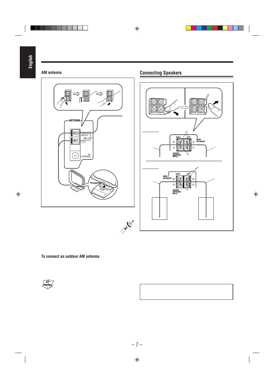Connecting speakers | JVC UX-P5/UX-P3 User Manual | Page 12 / 30