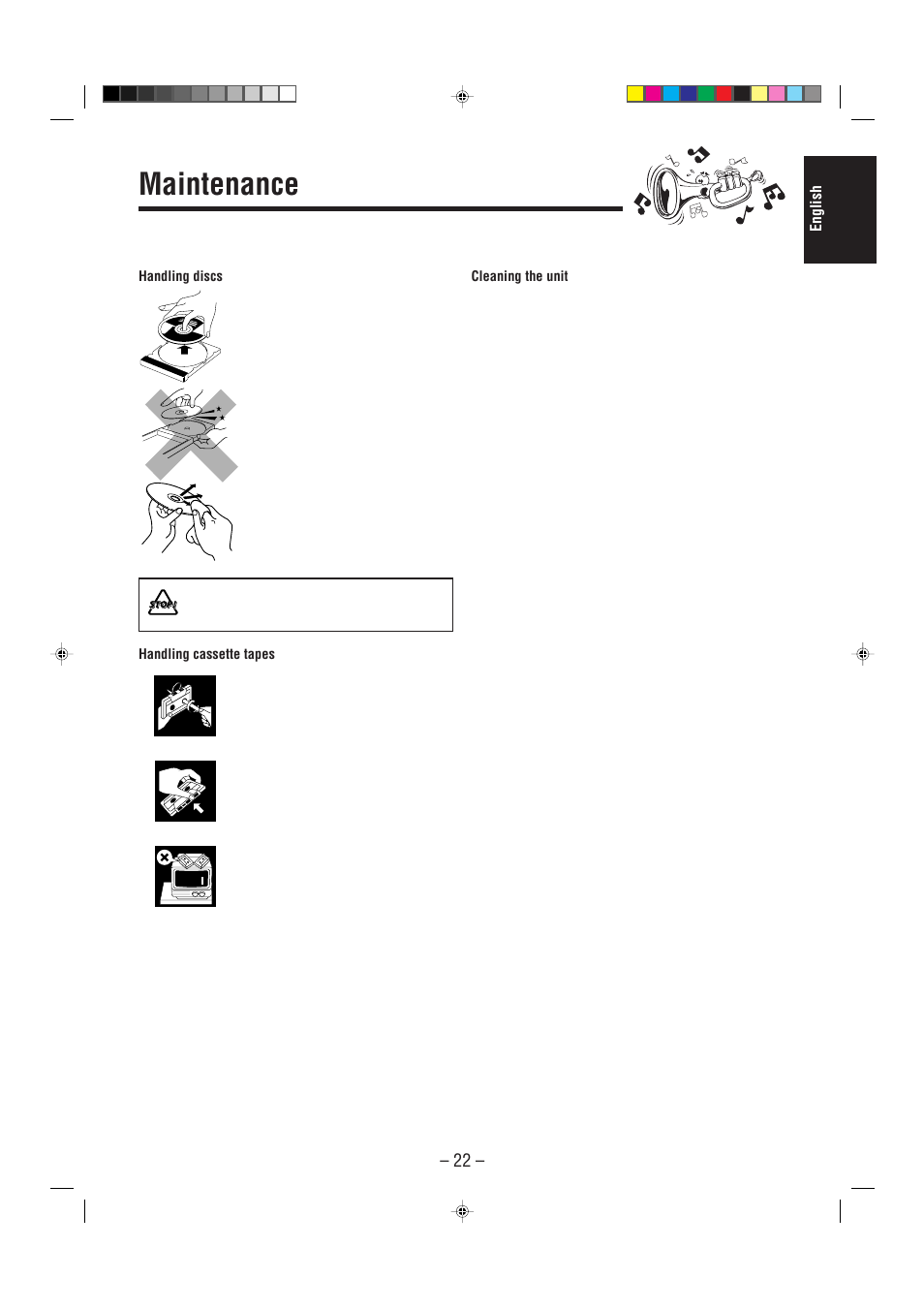 Maintenance | JVC UX-P5/UX-P3 User Manual | Page 27 / 30