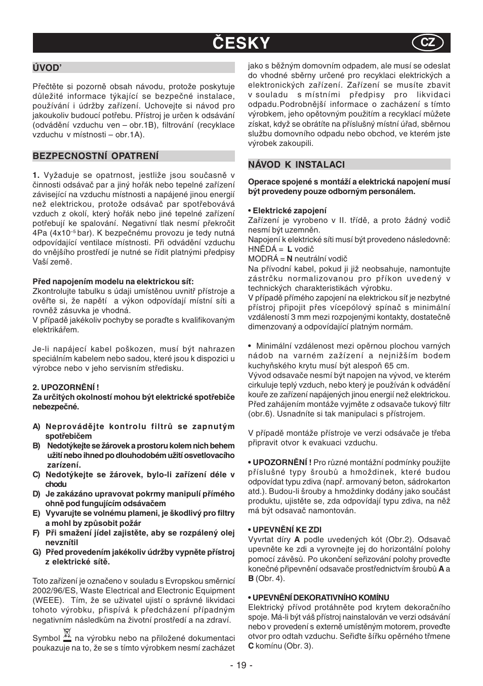 Polsc, Česky | DeLonghi KC-RT90B User Manual | Page 19 / 40