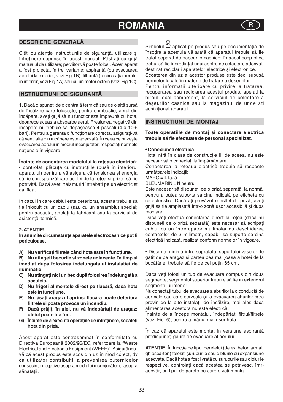 Romania | DeLonghi KC-RT90B User Manual | Page 33 / 40