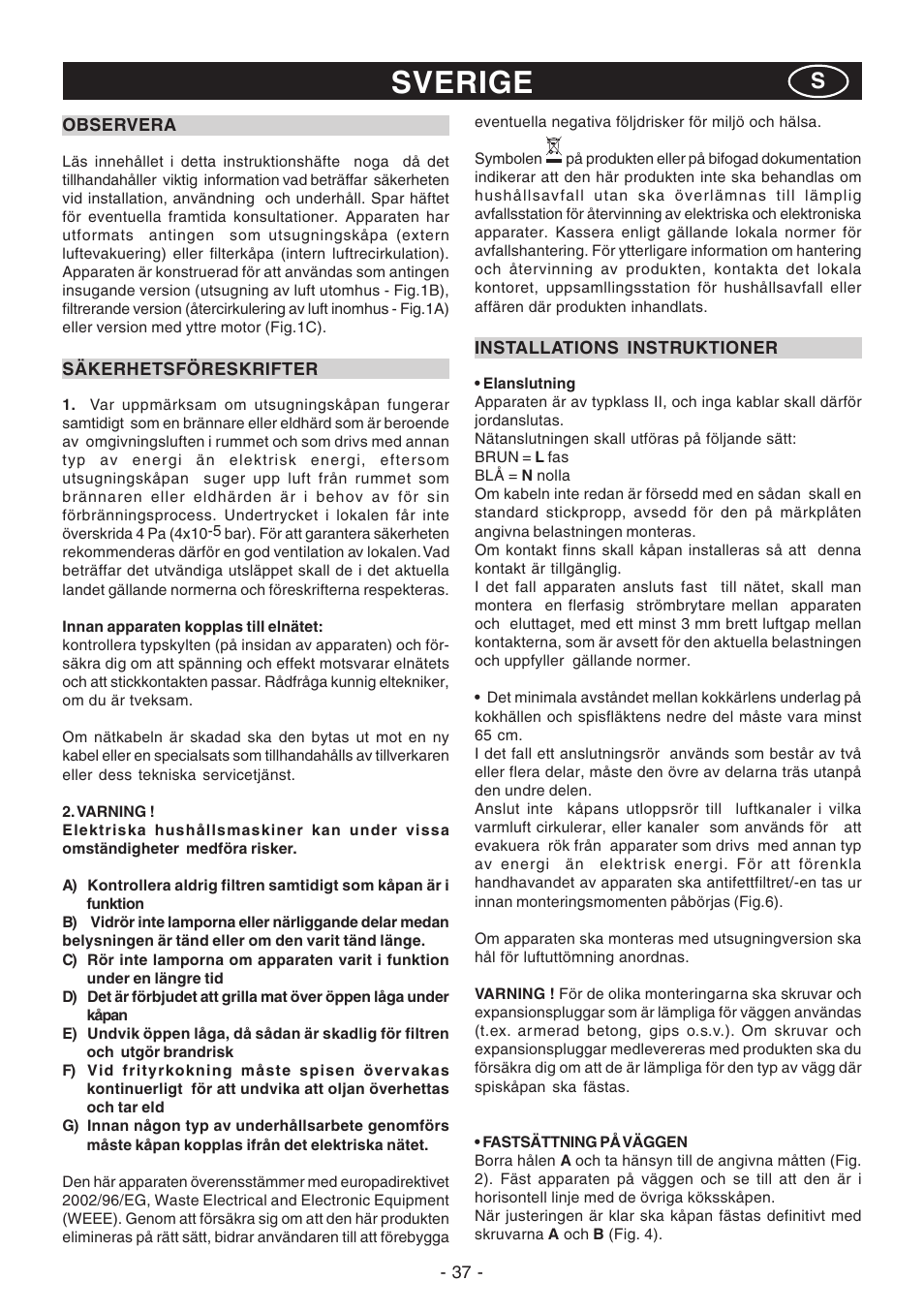 Sverige | DeLonghi KC-RT90B User Manual | Page 37 / 40