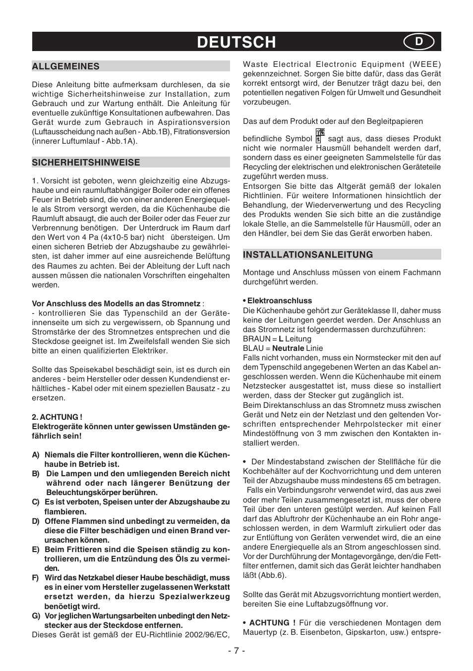 Deutsch | DeLonghi KC-RT90B User Manual | Page 7 / 40