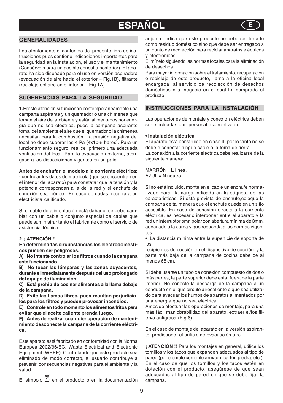 Español | DeLonghi KC-RT90B User Manual | Page 9 / 40