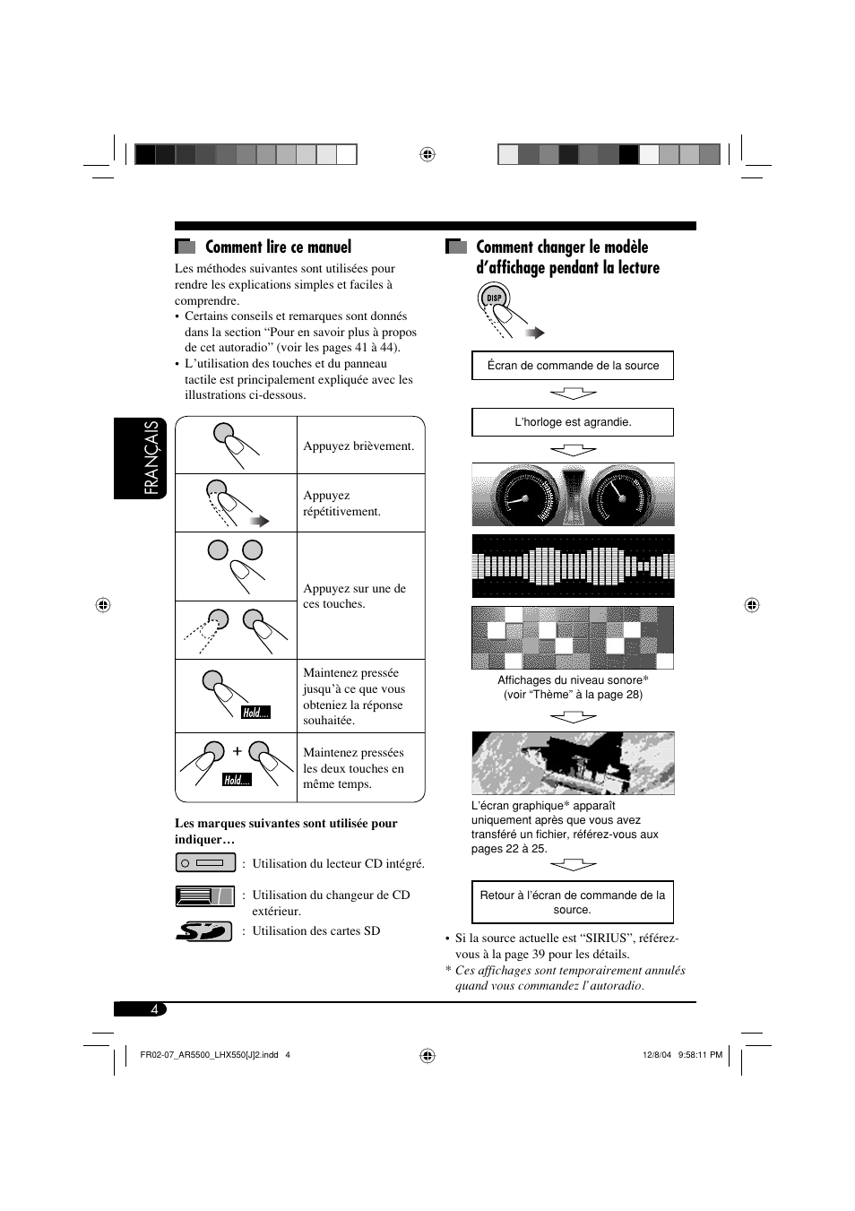 Français comment lire ce manuel | JVC KD-AR5500 User Manual | Page 100 / 147