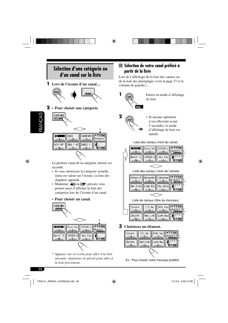 Français | JVC KD-AR5500 User Manual | Page 134 / 147