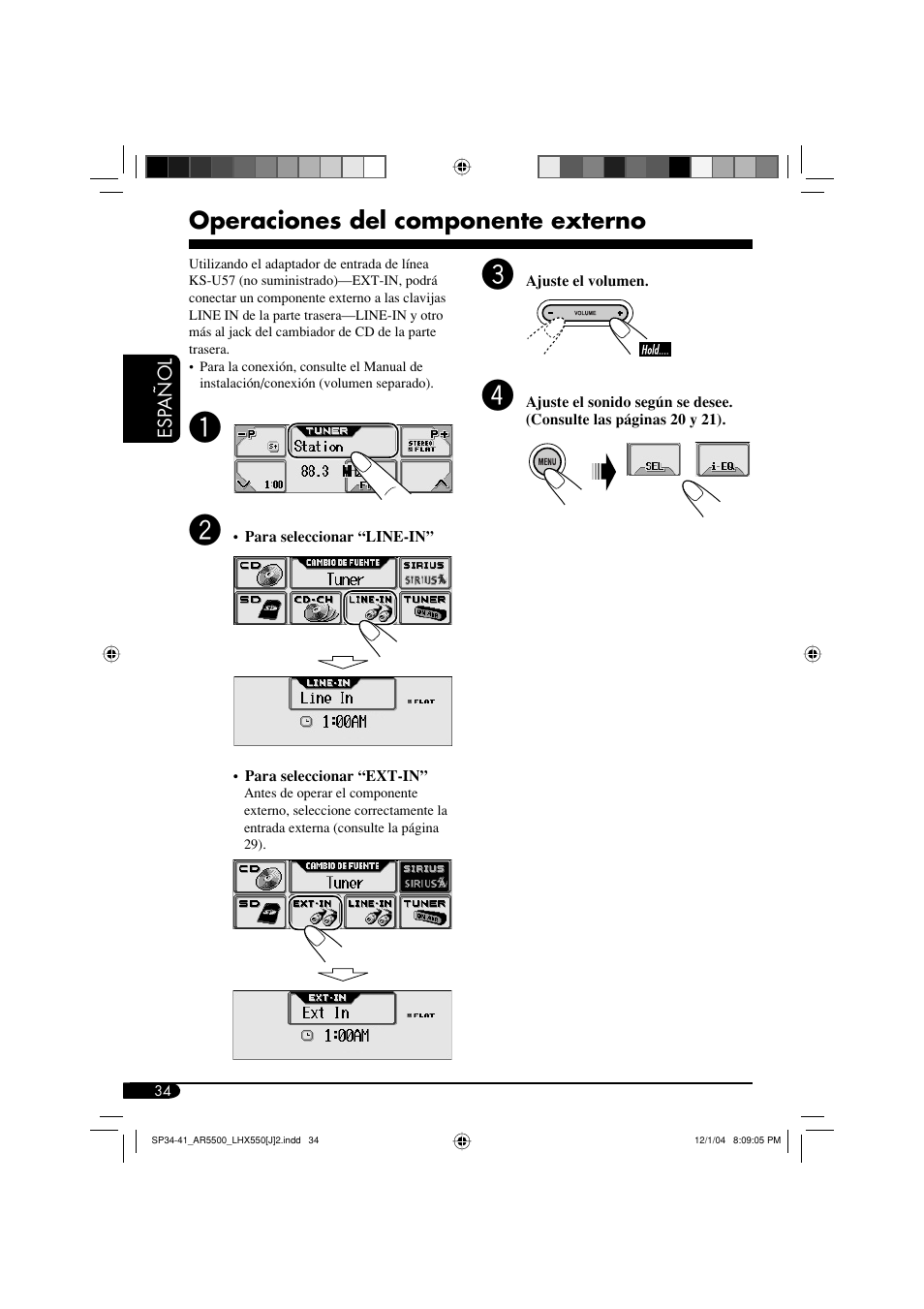 Operaciones del componente externo | JVC KD-AR5500 User Manual | Page 82 / 147