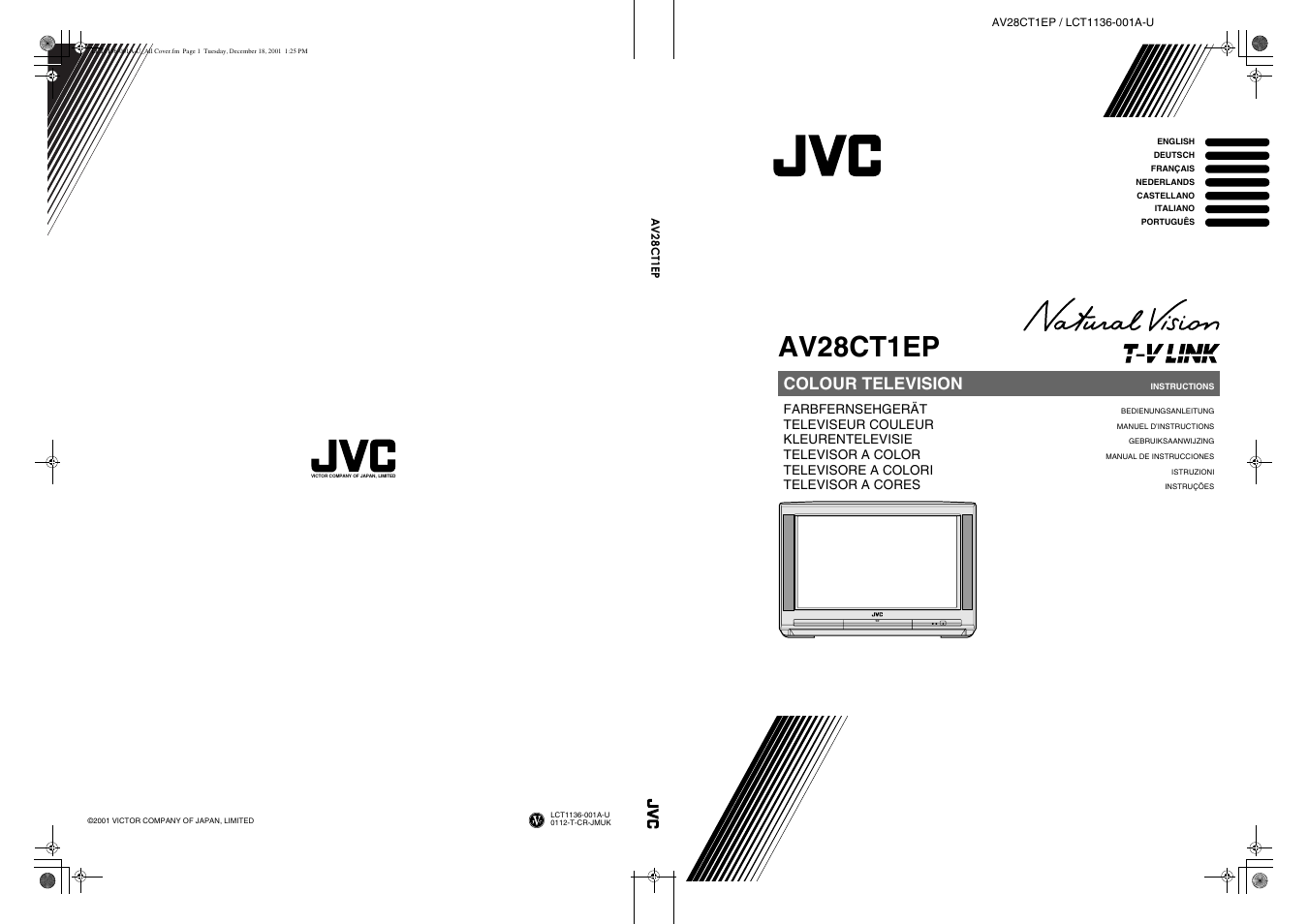 JVC T-V Link AV28CT1EP User Manual | 72 pages