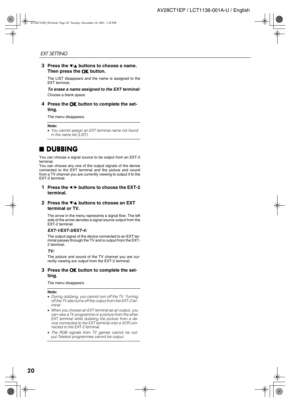 Dubbing | JVC T-V Link AV28CT1EP User Manual | Page 21 / 72