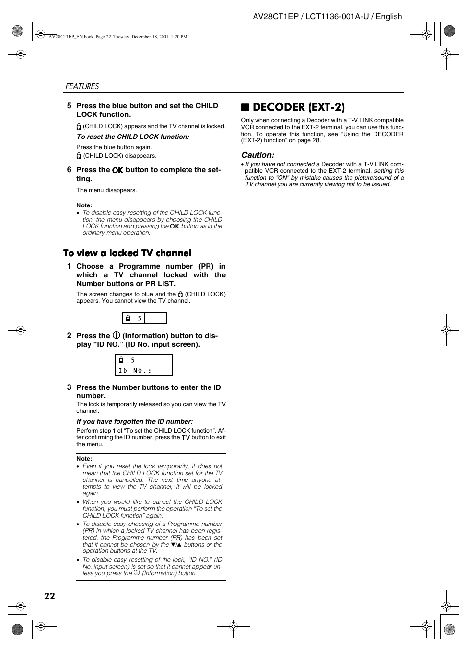 Decoder (ext-2) | JVC T-V Link AV28CT1EP User Manual | Page 23 / 72