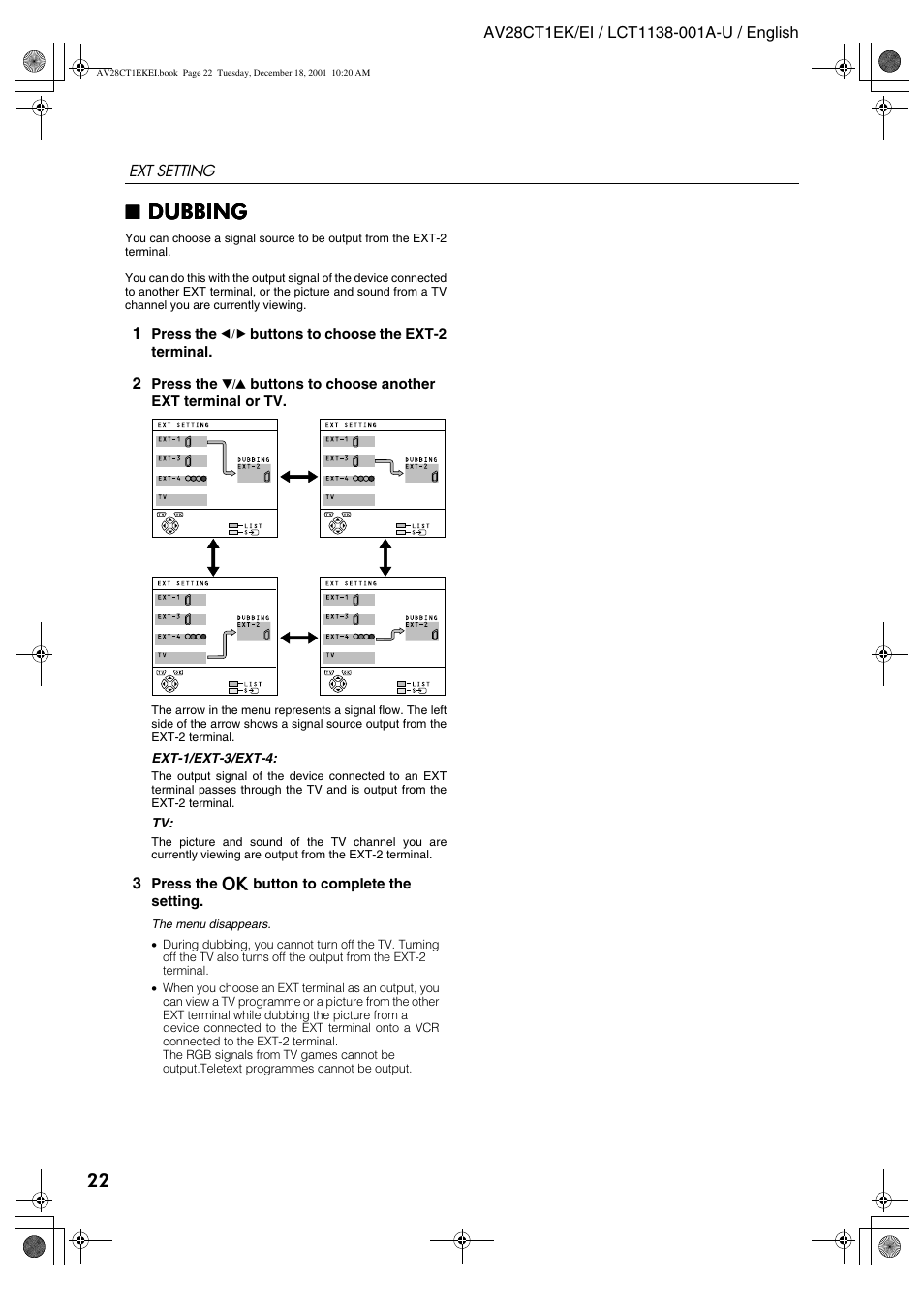 Dubbing | JVC T-V Link AV28CT1EP User Manual | Page 59 / 72