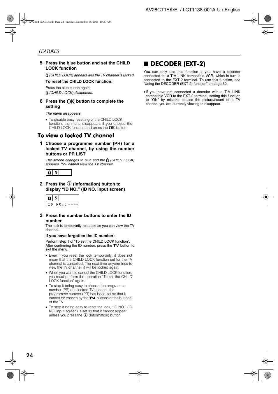Decoder (ext-2) | JVC T-V Link AV28CT1EP User Manual | Page 61 / 72