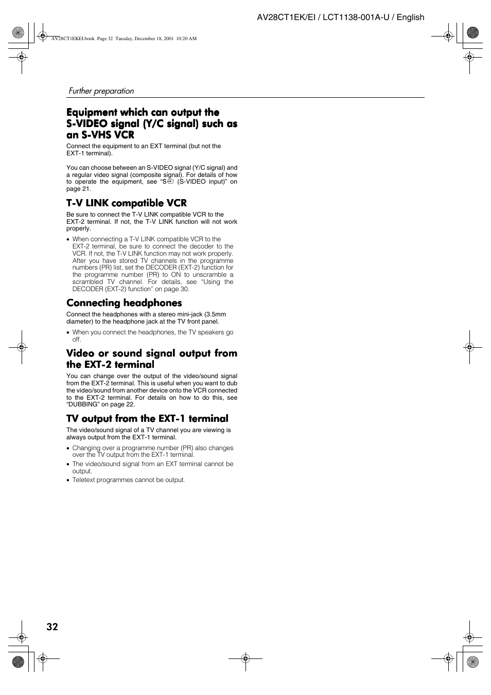 JVC T-V Link AV28CT1EP User Manual | Page 69 / 72