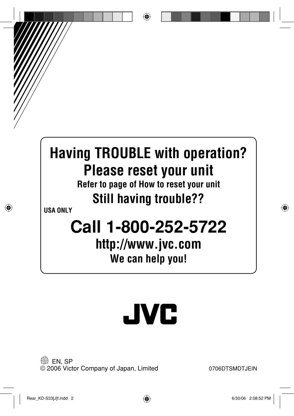Still having trouble, We can help you | JVC KD-S33 User Manual | Page 28 / 30