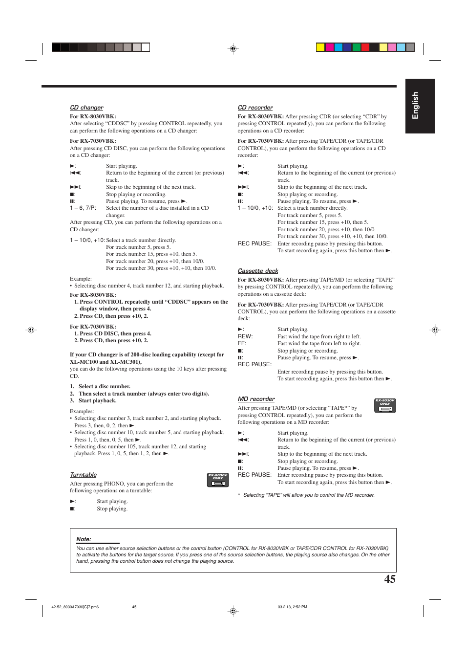 English | JVC RX-7030VBK User Manual | Page 106 / 114