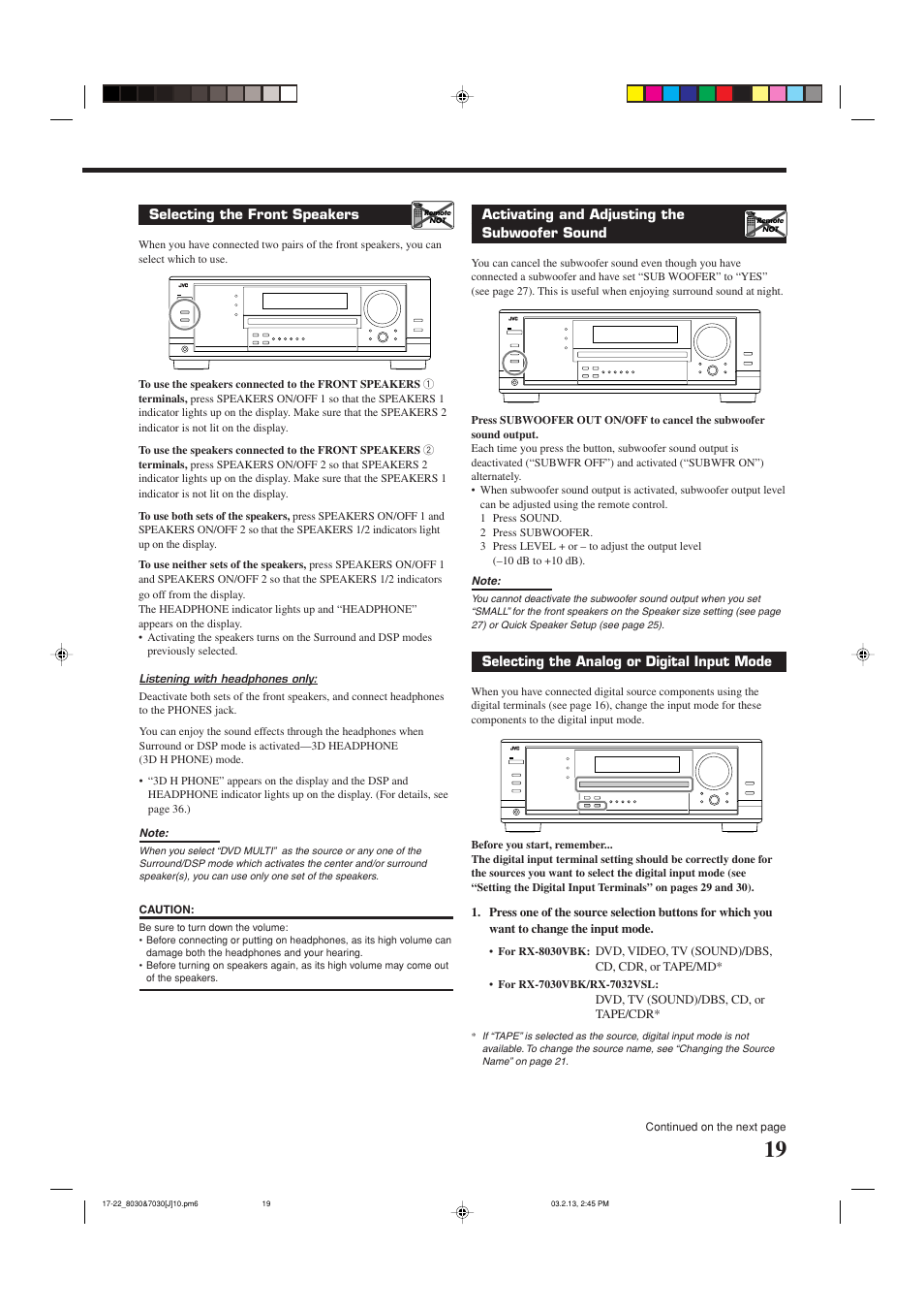 JVC RX-7030VBK User Manual | Page 21 / 114