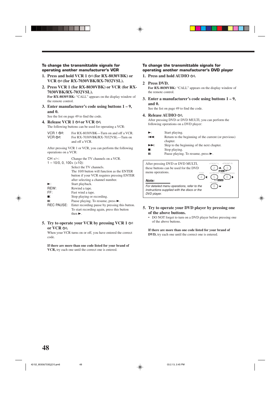 JVC RX-7030VBK User Manual | Page 50 / 114