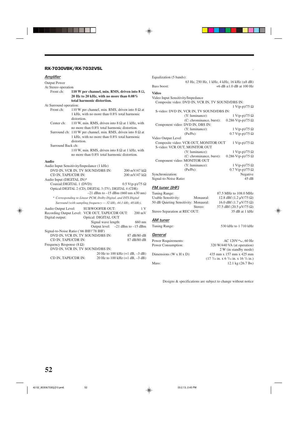 JVC RX-7030VBK User Manual | Page 54 / 114