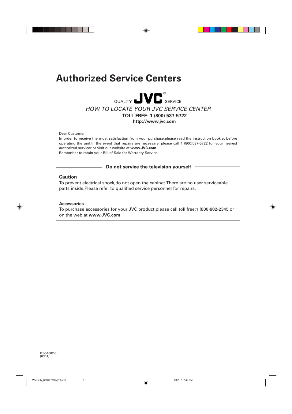 Authorized service centers, How to locate your jvc service center | JVC RX-7030VBK User Manual | Page 56 / 114