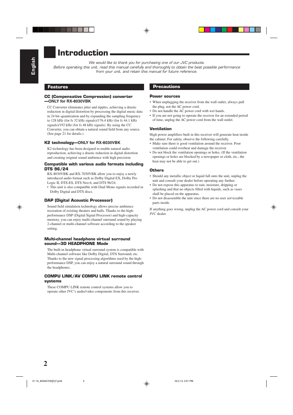 Introduction | JVC RX-7030VBK User Manual | Page 63 / 114