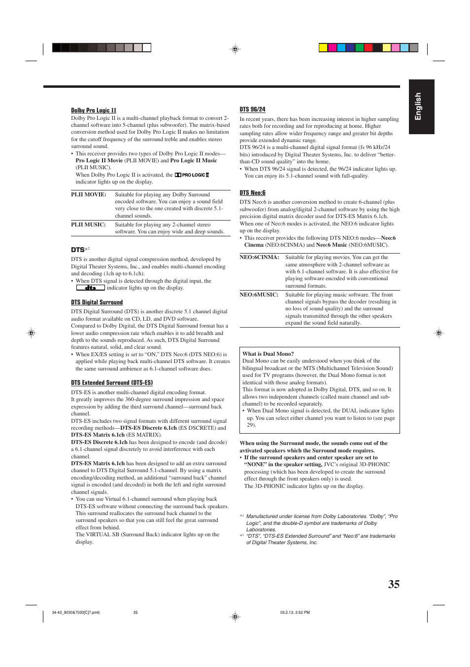 English | JVC RX-7030VBK User Manual | Page 96 / 114