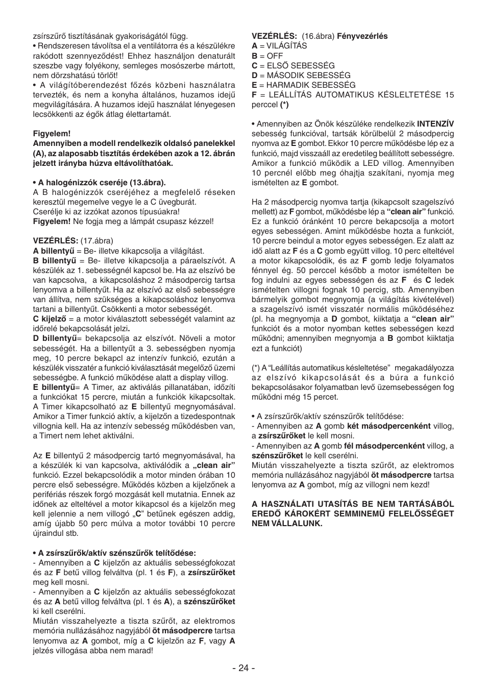 DeLonghi KT-T60XB User Manual | Page 24 / 44