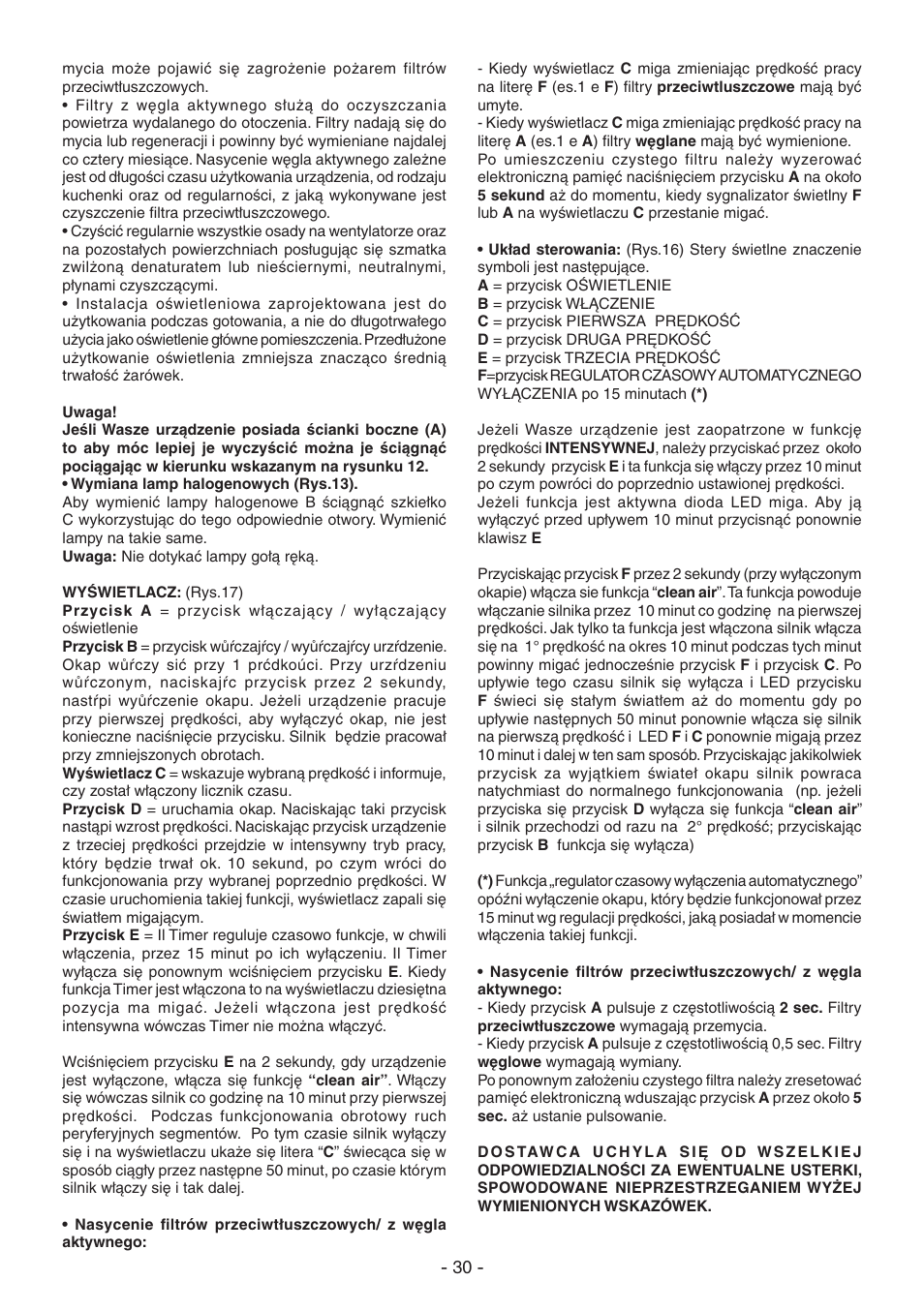 DeLonghi KT-T60XB User Manual | Page 30 / 44