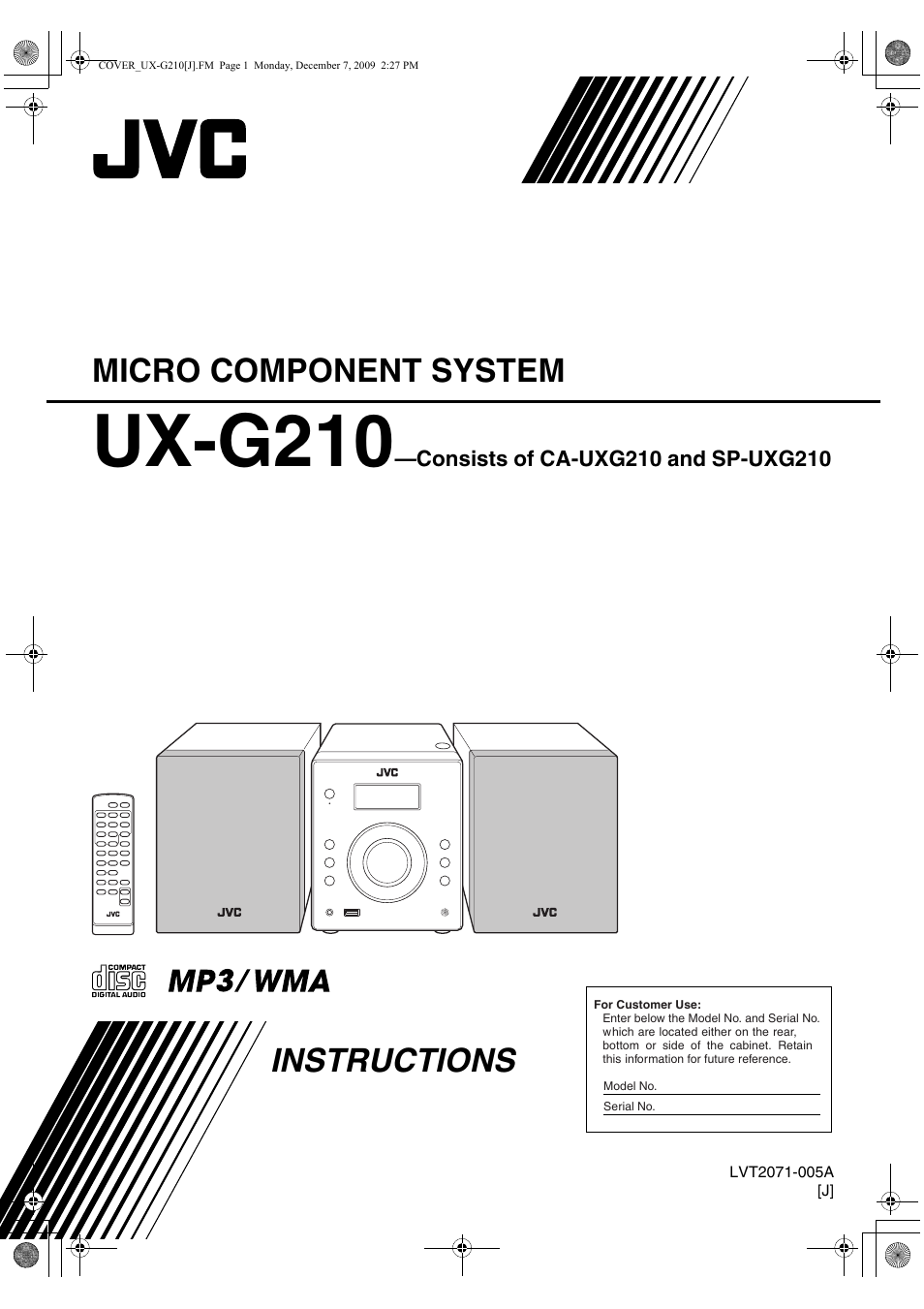 JVC CA-UXG210 User Manual | 24 pages