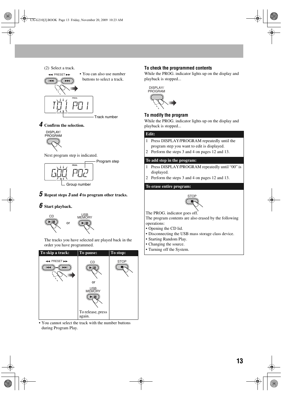 JVC CA-UXG210 User Manual | Page 17 / 24