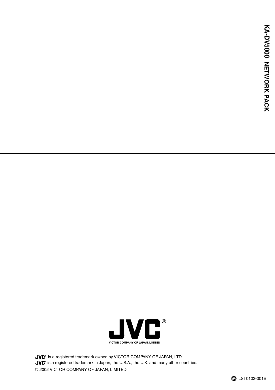 Ka-dv5000, Network pack | JVC KA-DV5000 User Manual | Page 52 / 52