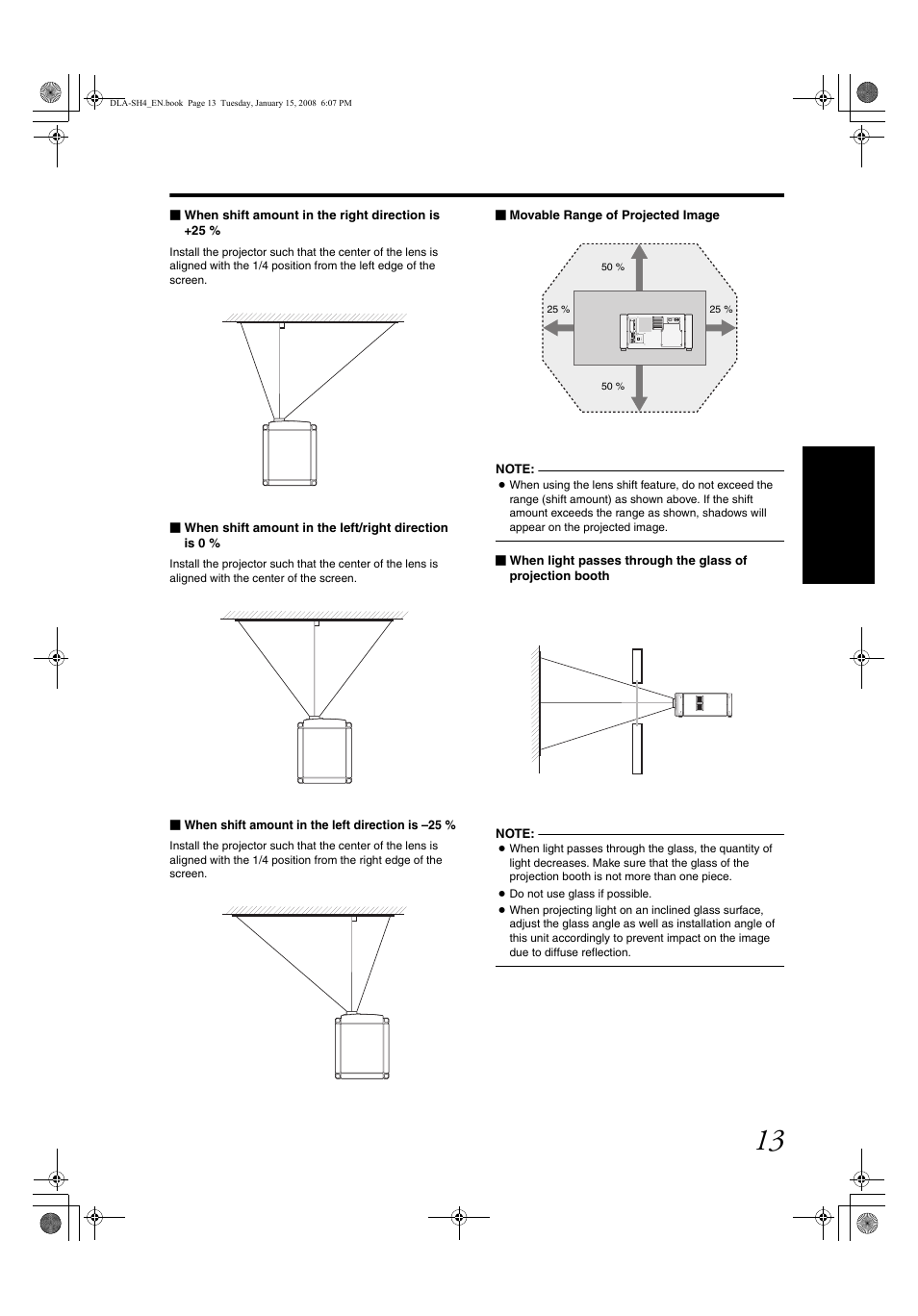 JVC DLA-SH4KNL User Manual | Page 13 / 100