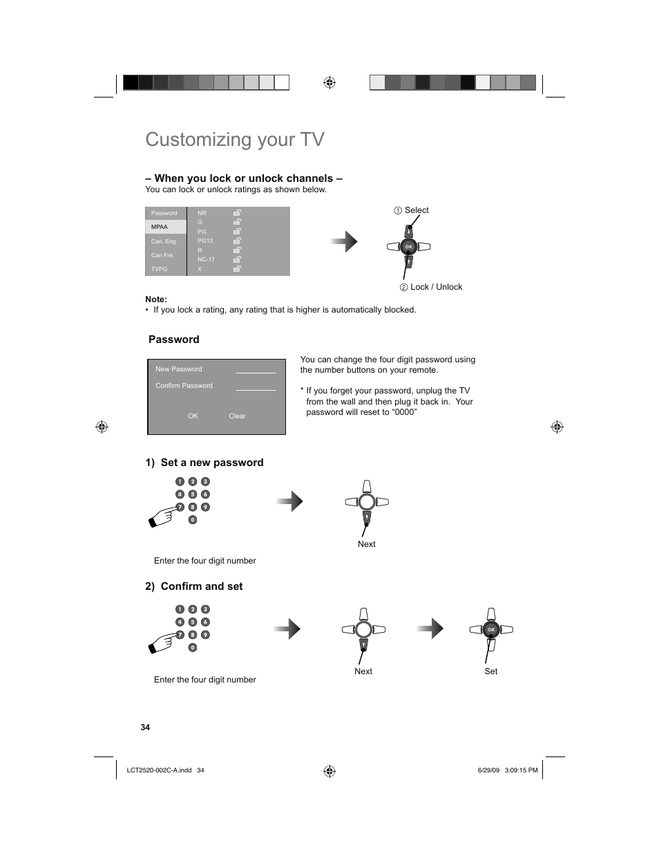 Customizing your tv | JVC 0709TMH-II-IM User Manual | Page 34 / 56