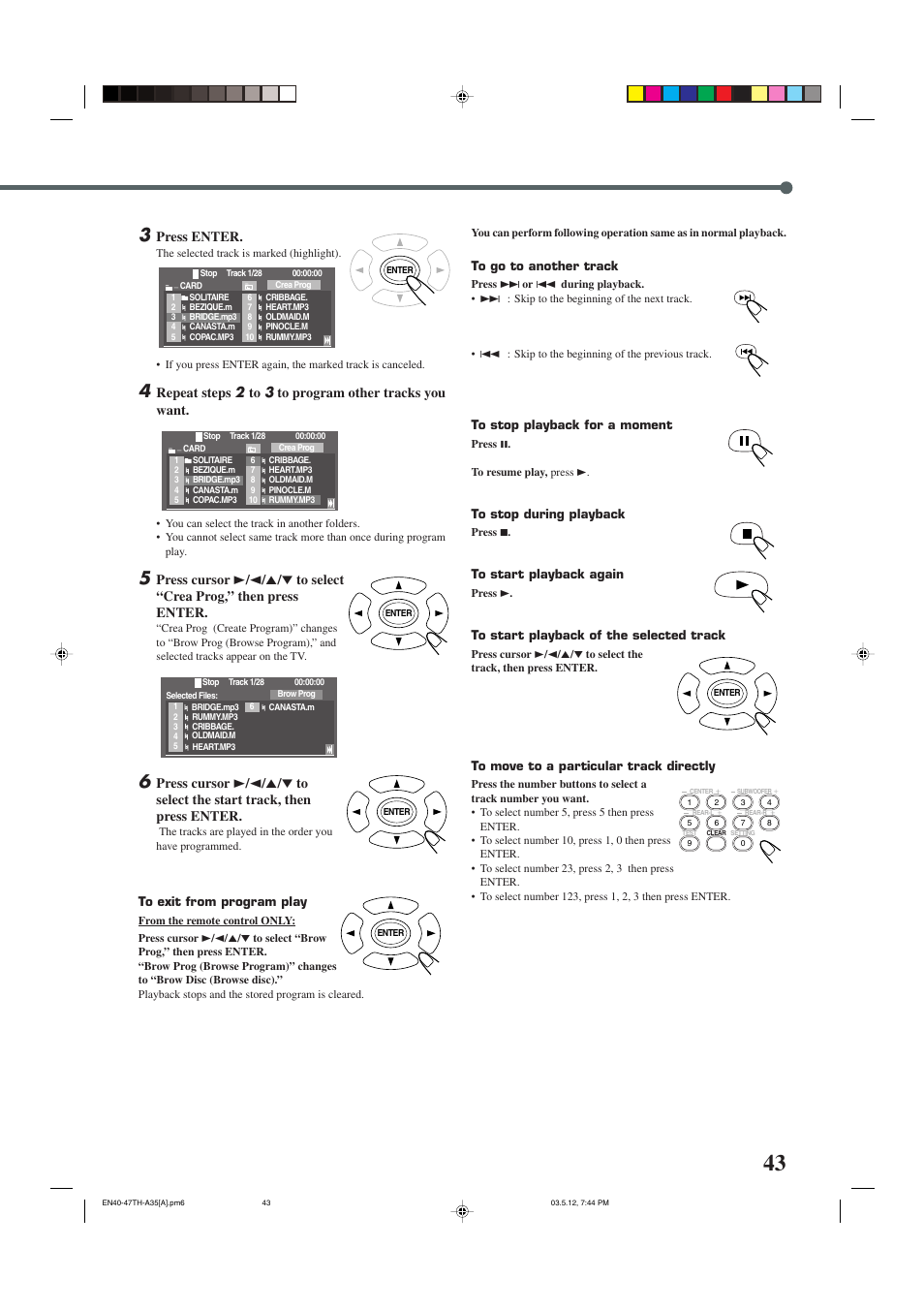 Press enter | JVC TH-A35 User Manual | Page 45 / 63