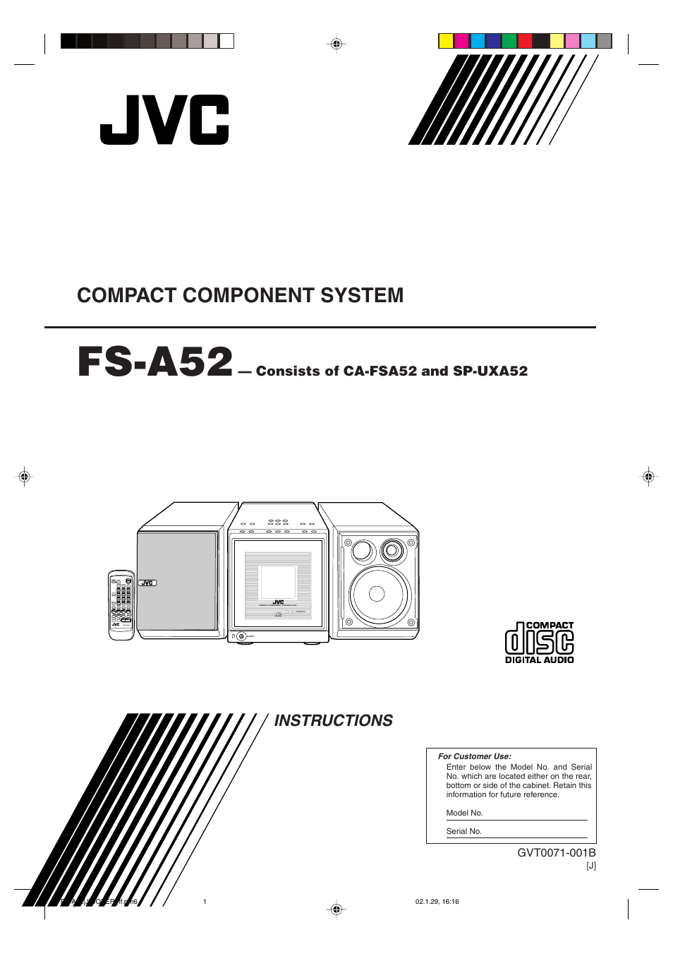 JVC FS-A52 User Manual | 42 pages