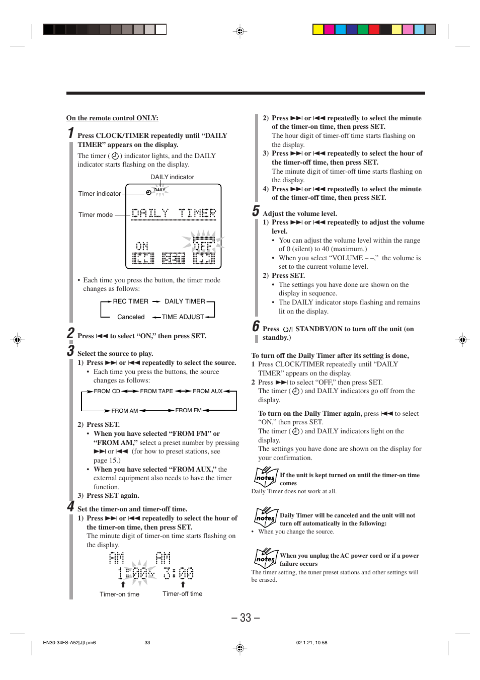 JVC FS-A52 User Manual | Page 36 / 42