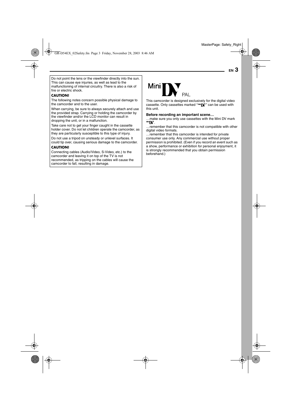 JVC GR-D54 User Manual | Page 3 / 44