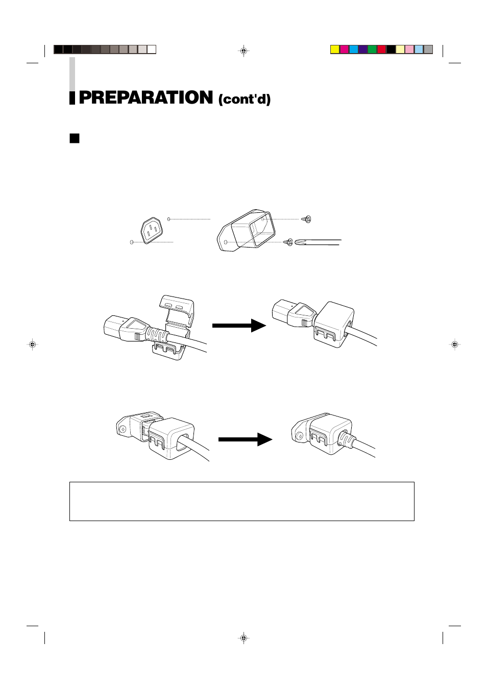 Preparation, Cont'd), Attaching the power cord holder | JVC DT-V1900CG User Manual | Page 10 / 28