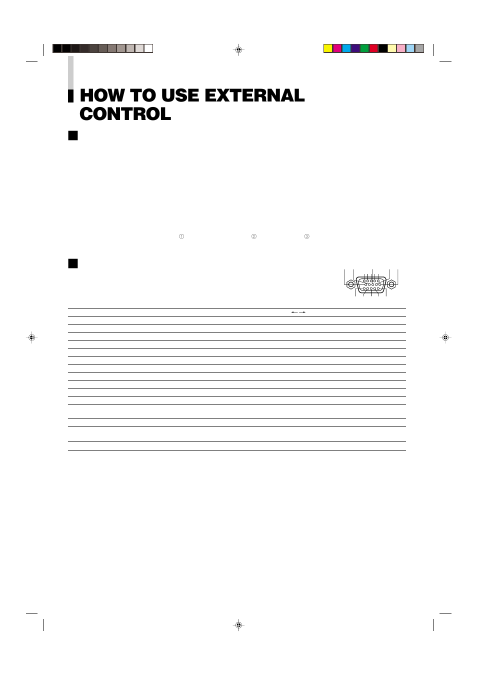 How to use external control, About external control, How to use the make/trigger terminal | JVC DT-V1900CG User Manual | Page 20 / 28