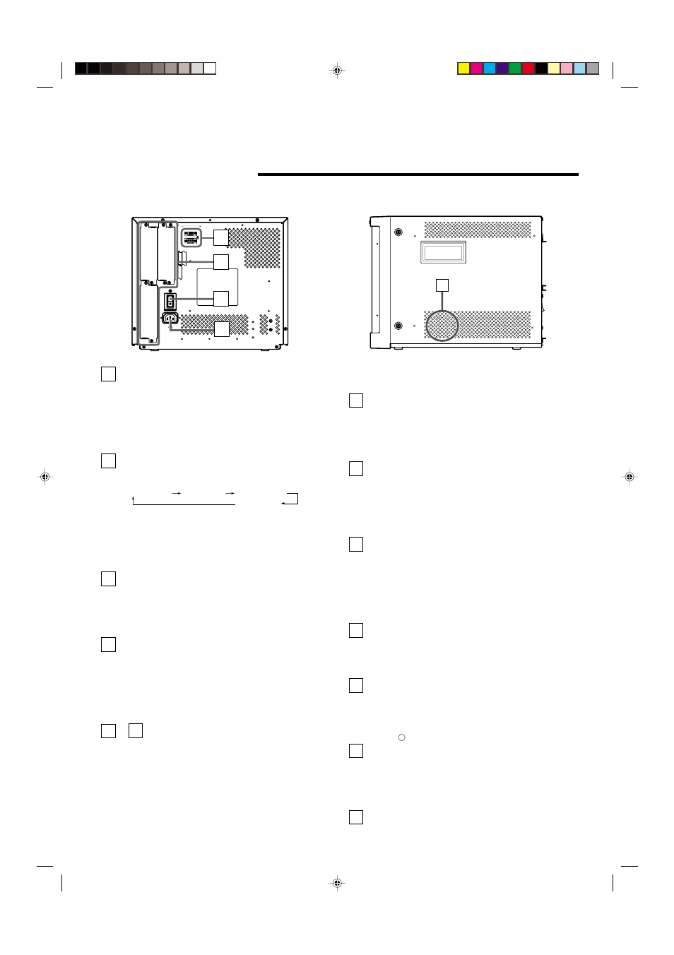 Rear/side view, Rear panel, Side panel | JVC DT-V1900CG User Manual | Page 5 / 28