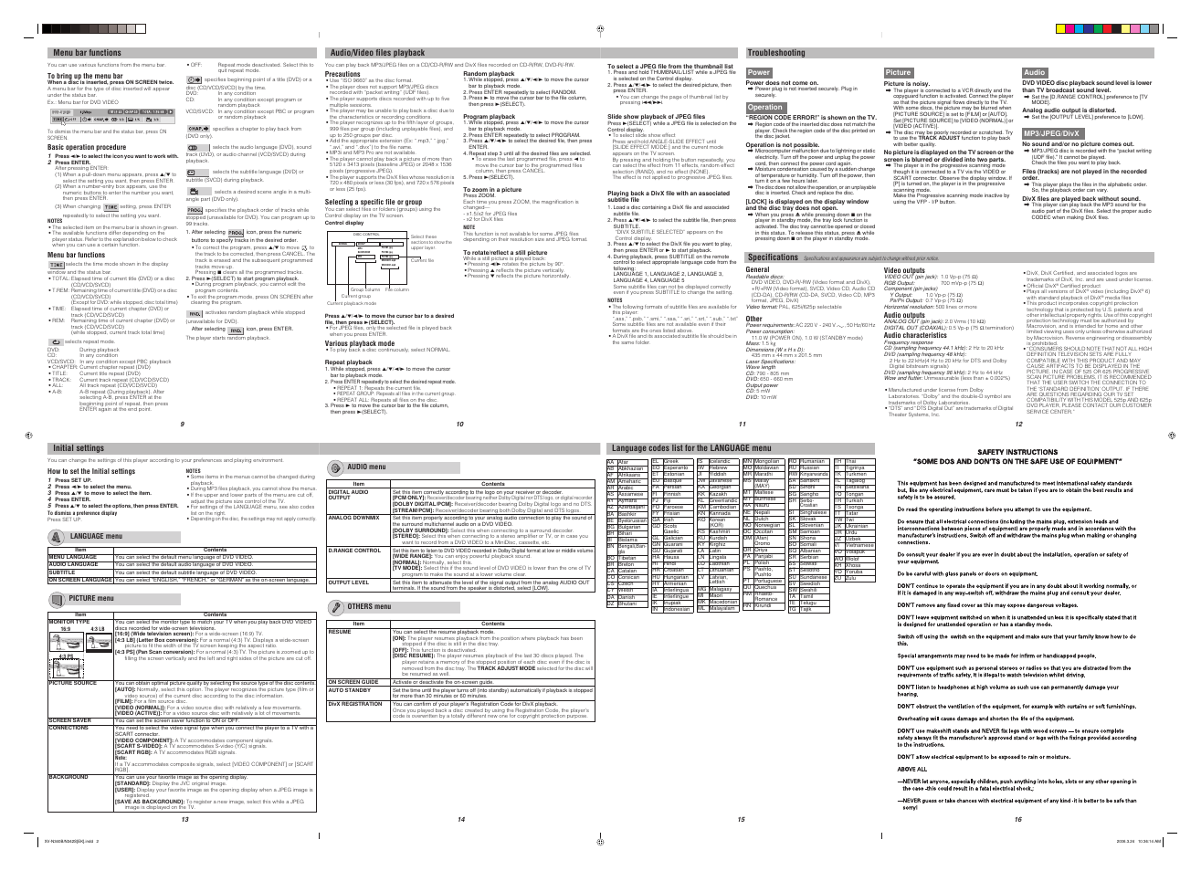 Back | JVC XV-N340B User Manual | Page 2 / 2