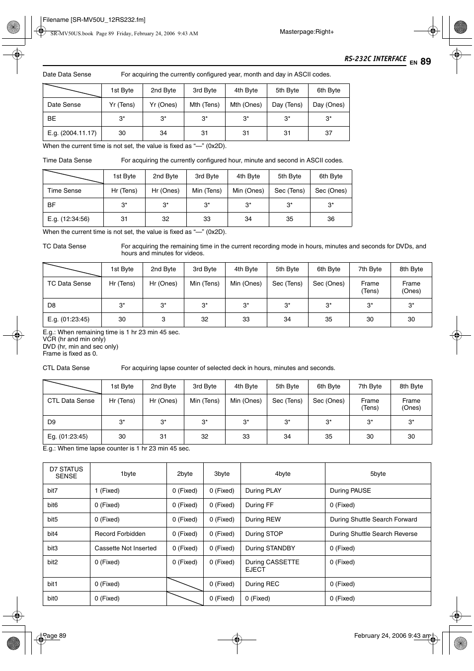 JVC SR-MV50U User Manual | Page 89 / 92