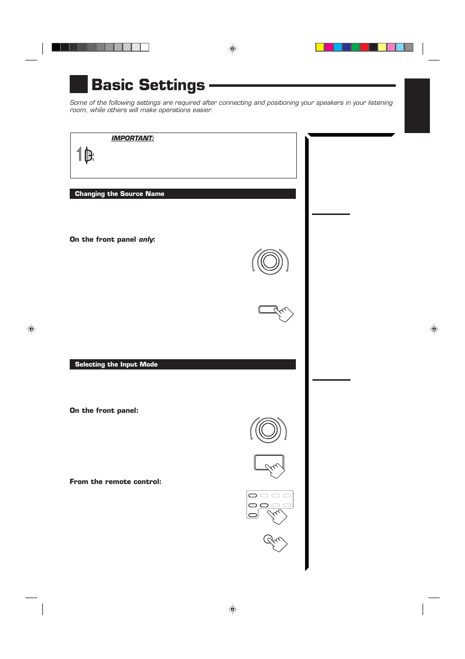 Basic settings, English | JVC RX-884RBK User Manual | Page 23 / 82