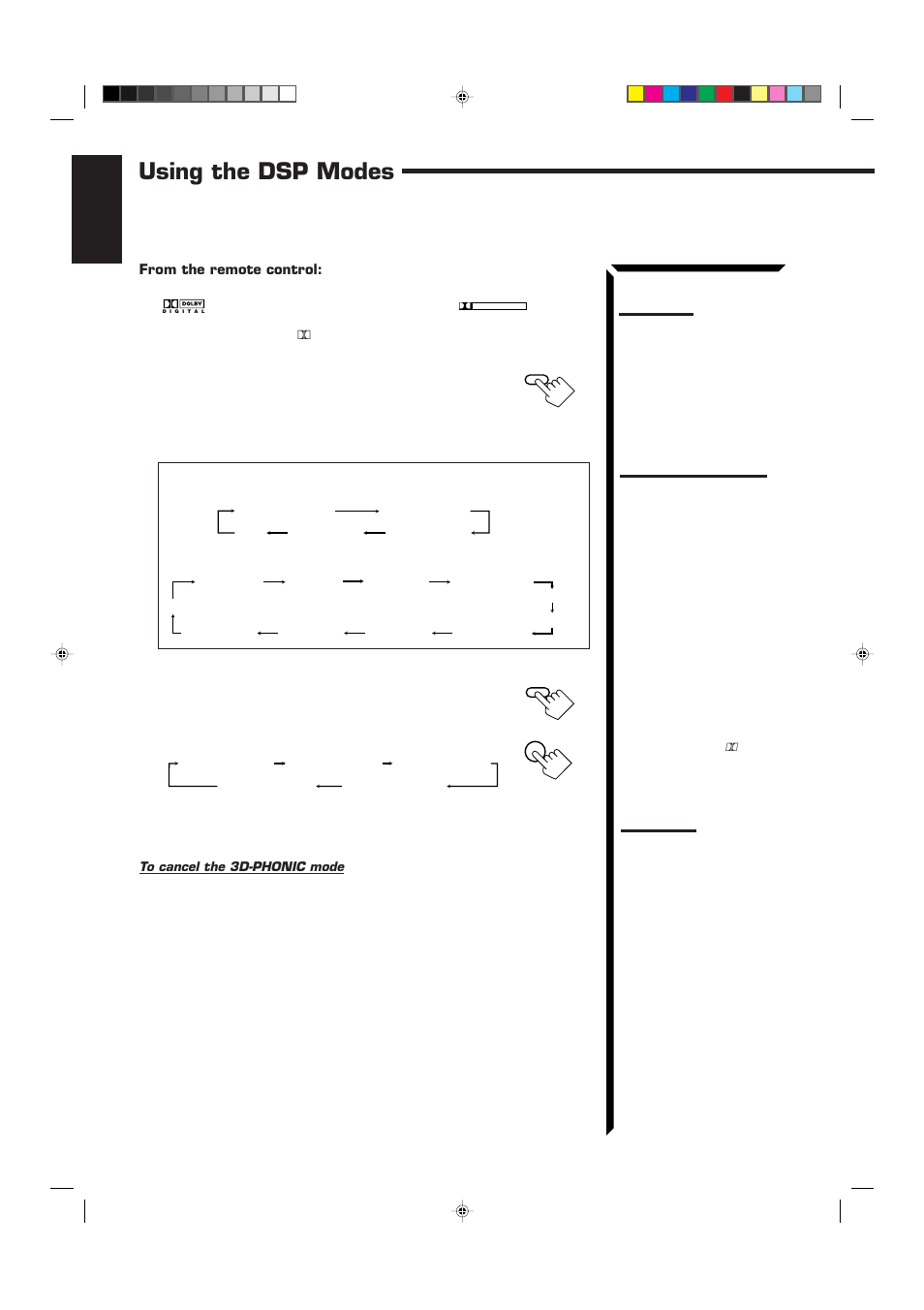 Using the dsp modes | JVC RX-884RBK User Manual | Page 42 / 82