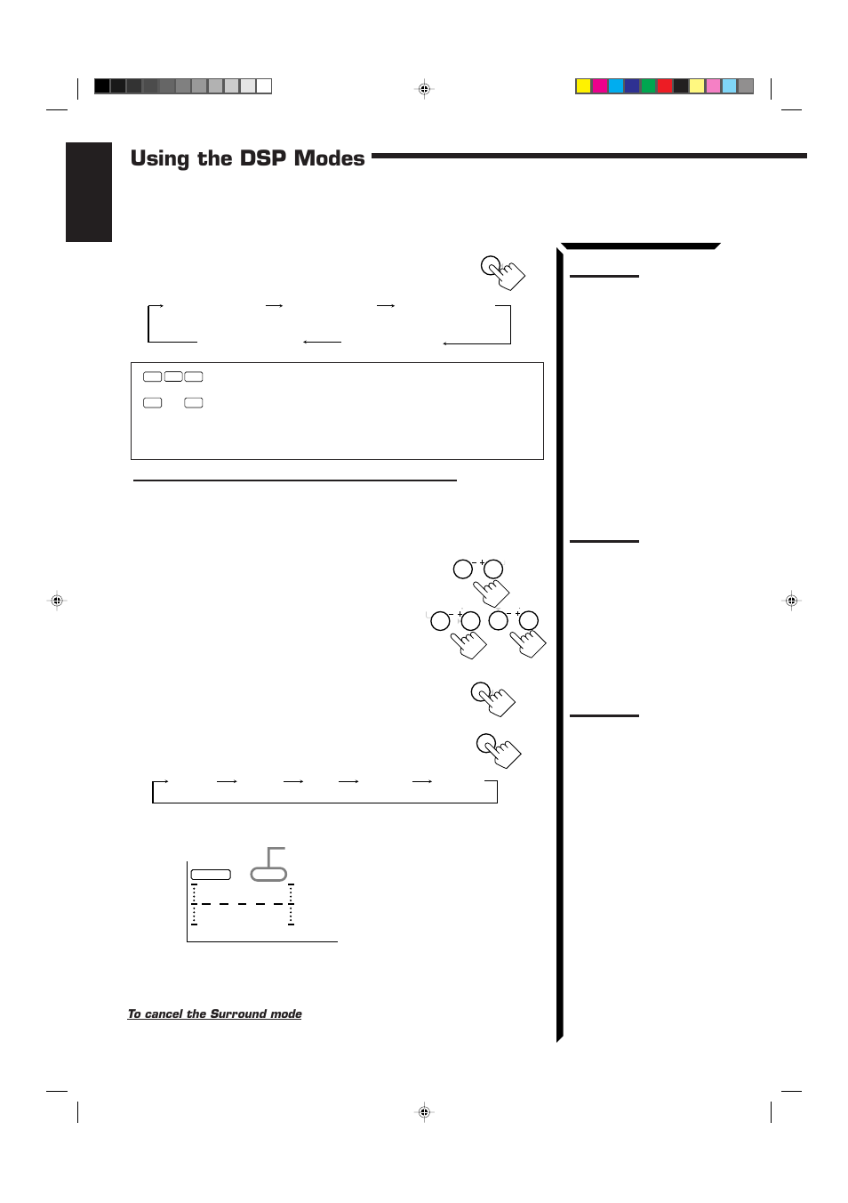 Using the dsp modes | JVC RX-884RBK User Manual | Page 46 / 82