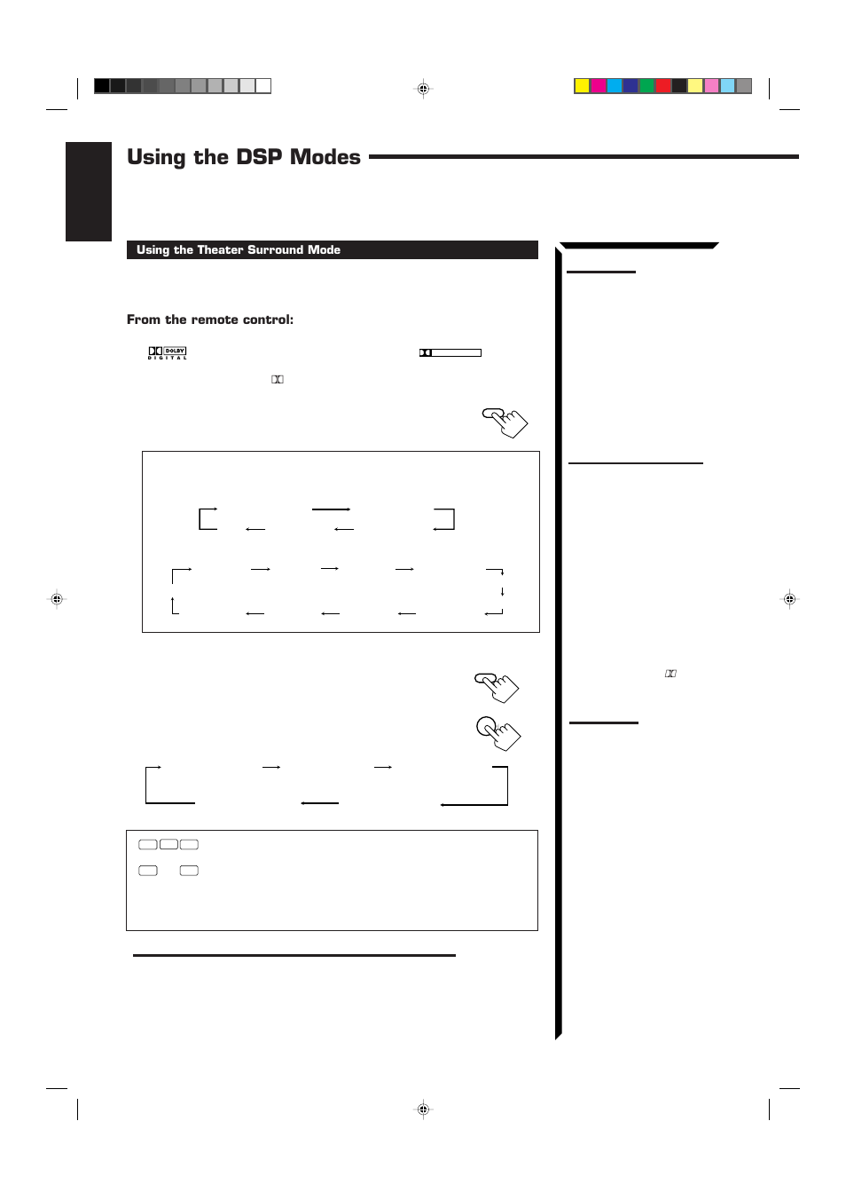 Using the dsp modes | JVC RX-884RBK User Manual | Page 48 / 82