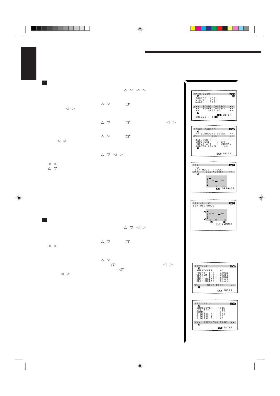 Using the on-screen menus, English | JVC RX-884RBK User Manual | Page 56 / 82