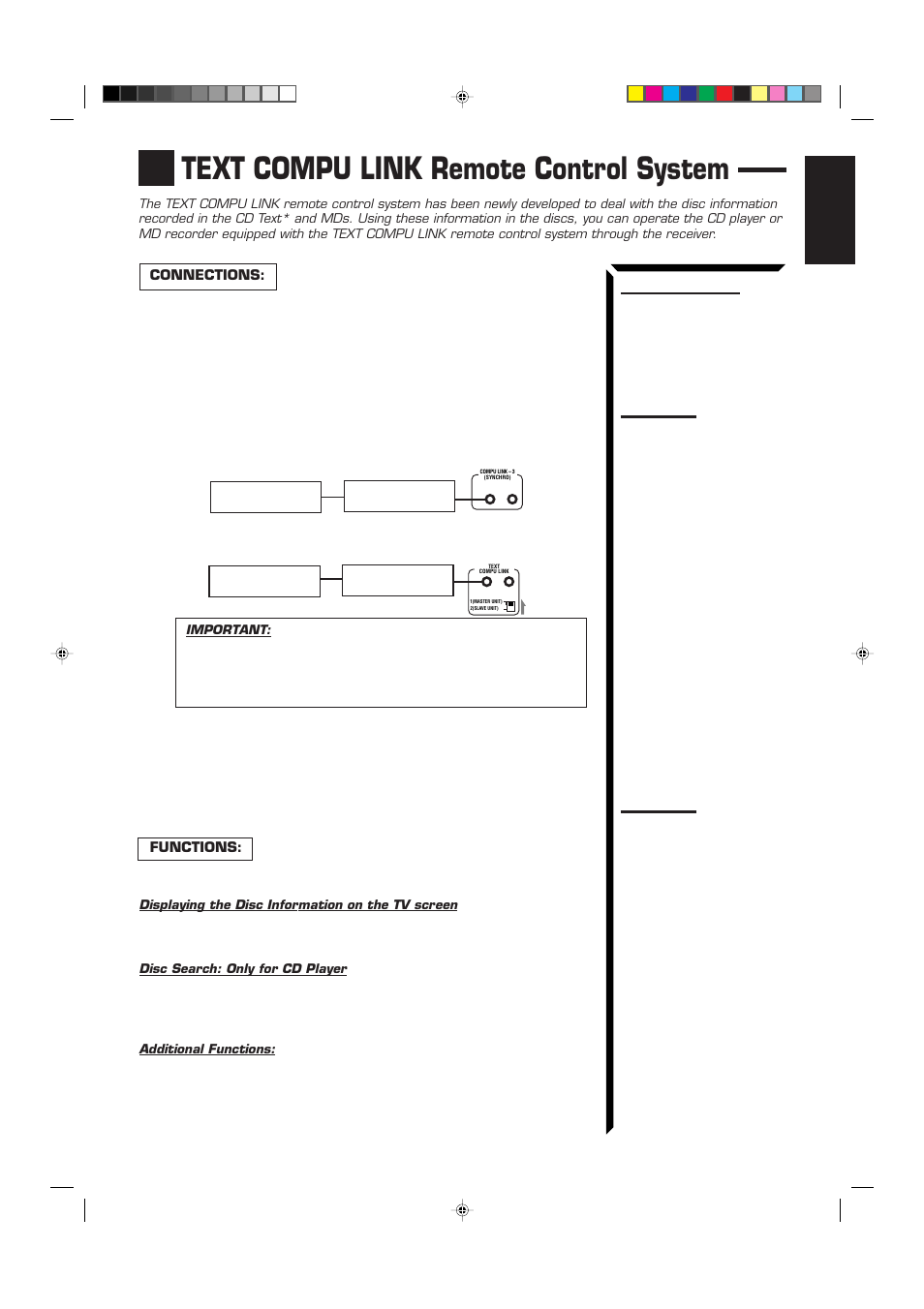 Text compu link remote control system | JVC RX-884RBK User Manual | Page 61 / 82