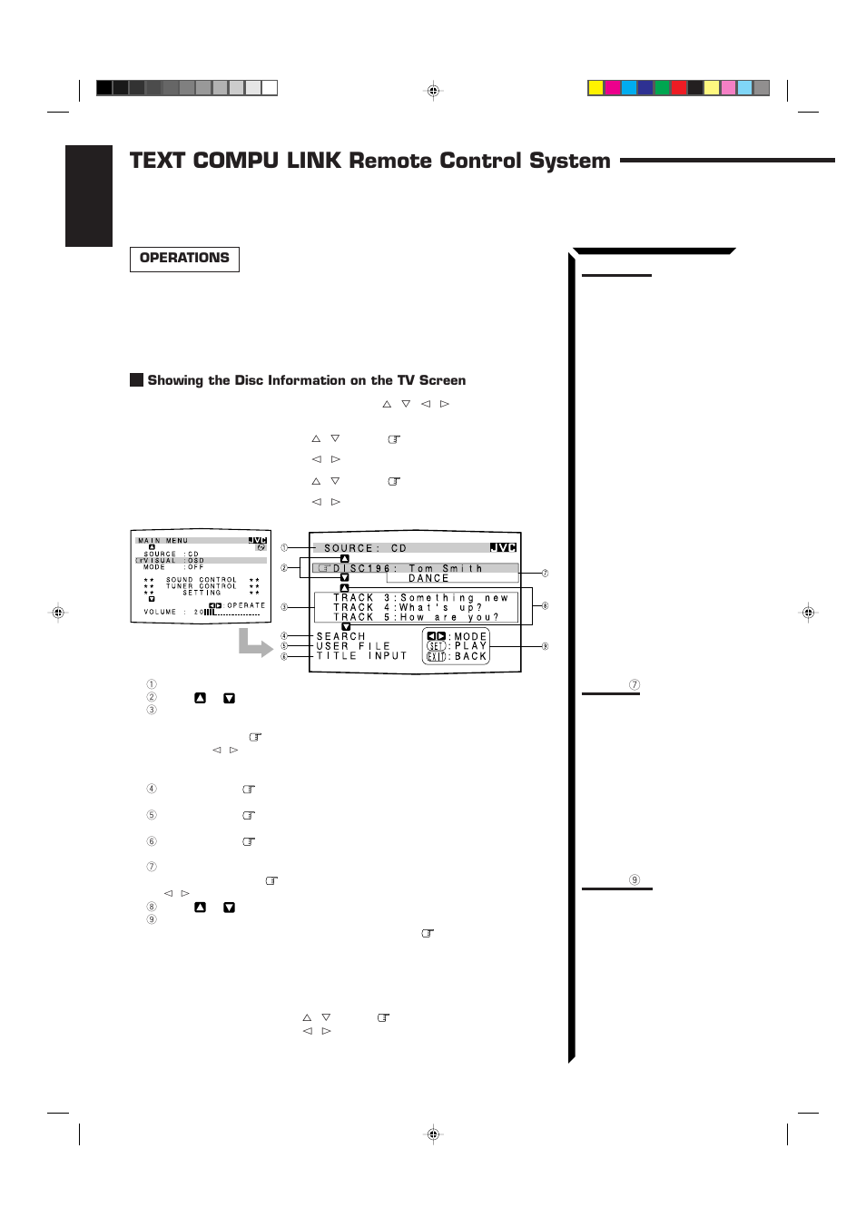 Text compu link remote control system | JVC RX-884RBK User Manual | Page 62 / 82