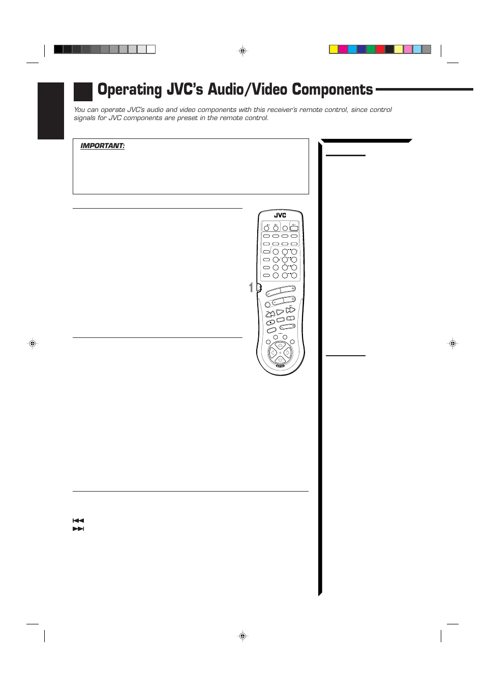 Operating jvc’s audio/video components, English | JVC RX-884RBK User Manual | Page 68 / 82